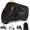 Aiseeok Telo Coprimoto Impermeabile XXL 245 x 105 x 125 cm, Copertura Moto Oxford 210D con Fori di Blocco e Strisce Riflettenti, Copri Moto Antivento Antipolvere UV per Esterno Scooter Motorino