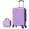 CELIMS - Valigie leggere approvate da 100+ compagnie aeree per un viaggio in tutta fiducia, viola., Grande + Vanity, Grande + Vanity