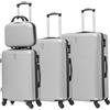 CELIMS - Valigie leggere approvate da 100+ compagnie aeree per un viaggio in tutta fiducia, grigio, Set 4 Pièces, Set 4 pezzi