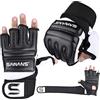 SAWANS Sacco da boxe Guanti da karate MMA Body Combat Taekwondo Allenamento Arte Marziale Combattimento Muay Thai (XL, Nero)