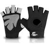 SAWANS Guanti da ginnastica per uomo e donna, guanti per sollevamento pesi, allenamento fitness, traspirante, impugnatura antiscivolo, protezione del palmo in silicone, esercizio (rosa, S)