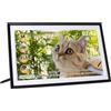 AhaGo Cornice digitale, album fotografico intelligente, connessione WiFi, aggiorna le foto tramite telefono, grande touch screen HD da 15,6 pollici, memoria extra large 64 G, da tavolo o da parete