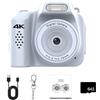 Nucelit Telecamera grandangolare da 78 ° 4K UHD 64MP ad alta risoluzione Schermo IPSs da 1,54 pollici LED Luce di riempimento per Creatori di contenuti Action Camera in miniatura Schermo IPSs Uhd