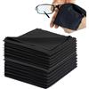 ZFRITP 12 panni di pulizia occhiali per occhiale,panno occhiali neri, morbidi panni di pulizia in microfibra per telefoni, panno occhiali da vista, lenti per fotocamere, schermo 20 x 20 cm.