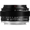 Generico Obiettivo prime, compatibile con Sony, E Mount 50mm F2 | Obiettivo ritratto a fuoco manuale per fotocamera mirrorless full frame, filtro 43mm, fuoco 0.5m