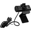 LALADEFIEE Webcam per PC da Tavolo 1080p HD con Microfono, Plug And Play, Versatile, Materiale Abs, per Live Streaming e Videoconferenze in Nero