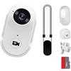 Nucelit Fotocamera sportiva compatta indossabile con supporto custodia impermeabile 1080P video per avventura viaggio Vlog fotocamera sportiva per ciclismo