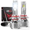 Cenmoll Lampadine HB3 Led, 140W 36000LM luminosità 700% angolo del fascio regolabile a 360 gradi, 6000K bianco freddo Lampadina HB3 9005 Led 12V 24 V driver Canbus integrato Plug & Play, 2 Pz