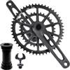 LSRRYD Guarniture Per Bici Da Strada Integrate Cave 7-12V Doppia Corona + BB | In alluminio, 46-30T 48-32T 50-34T 52-36T 53-39T doppia corona a montaggio diretto, Press Fit BB