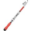 VEYFIY Canna da pesca pieghevole ultra corta, 5 sezioni fino a 31 cm, punta sensibile per barca, roccia, surf e casting leggero (rosso-1,9 m)