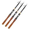 NINMORTH Canna telescopica da pesca in mare, in fibra di vetro, per pesca in acqua salata, roccia e barca, canna da viaggio portatile con finitura ambrata, da 16 a 24 m