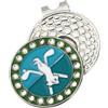 NULYLU Marcatore di Palline da Golf Magnetico Verde in Lega di Zinco con Clip per Cappello, Facile da Usare e Resistente alla Ruggine, Accessorio per Gioco di Golf