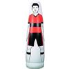 LeeQinersw Manichino Addestramento Calcio Gonfiabile Avversario Simulatore PVC Allenamento Tattiche Dribbling Precisione Maniglia Ergonomica Adatto Campo Sport Giocatori Giovani, Rosso, 205 Cm
