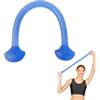Generic Cinghia da yoga per fitness, fascia in silicone con una sola parola, fascia di resistenza con maniglie, espansore elastico regolabile per ragazze per stretching (A)