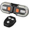 Nukinp Fanali Posteriori per Bici, Indicatori di Direzione Wireless per Bici Fanale Posteriore Ricaricabile USB con Clacson da 120 Db, 5 modalità Luce per Ciclismo Notturno - Nero