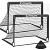 CATCHLUCK Porte da calcio per bambini, reti da calcio per il giardino, set di porte pop-up per esterni, con borsa per il trasporto, grigio