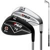pgolofm Loft - Lob a cuneo di sabbia per mazze da golf a 72 gradi, per destrorsi, uomini e donne, argento (72D))