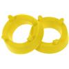 LALAFINA 2 Pezzi Supporto per Palloni da Rugby e Calcio in Plastica Pp Base Robusta e Porta Palloni a Angoli, Design Multifunzione Organizzato per Casa e Ufficio Giallo