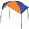 Nukinp Tettuccio per Kayak, Parasole Portatile Pieghevole per Kayak Adatto per gommoni e, Blu e Arancione, 55x47 Pollici