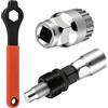 EZVEZS Set di 3 estrattori per pedivelle per bicicletta, estrattore per manovella della bicicletta, strumento di rimozione del movimento centrale, chiave inglese da 16 mm, strumento di riparazione per
