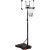 Mandloder Mangloder - Supporto per pallacanestro regolabile, 216-250 cm, in policarbonato, resistente alle intemperie, portatile, con ruote, per interni ed esterni, giardino, sala, tempo libero, allenamento
