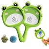 Generisch Racchetta da tennis per bambini, leggera, 48,3 cm, design a forma di rana, robusto in alluminio, impugnatura morbida, borsa per il trasporto inclusa per interni ed esterni, giochi