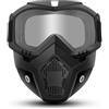 Generico Detachable Full Face Goggle Mask, Anti-Fog Protective Safety Glasses for Riding and Working (Black)