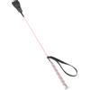 Yunseity Frustino da Dressage da 68 Cm con Impugnatura Antiscivolo, Asta in Fibra di PC e Punta in Pelle con Cinturino in Gomma per Controllo e Allenamento Equestre (Pink)