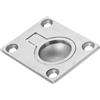 GALPADA Maniglia Design Incassata in Inossidabile e Boccaporto per Acciaio Versatile e Installazione Facile, Colore Argento Elegante Marino Pavimento Barca