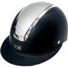 KQFCAZRE Casco Equestre Regolabile con Cappello Protezione Equitazione Accessorio Outdoor Sportivo Ventilazione Traspirante Materiali PP Adatto per Bambini LEZ, Nero Opaco Argento