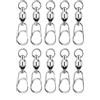 Generic 10Pcs Professionale Pesca Girelle Doppi Anelli Dettaglio e Costruzione In Acciaio Inox per Trote Salmone Mare Pesca Accessori
