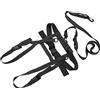 Ycauty Cintura di sicurezza per bambini in nylon resistente, con manici testurizzati, per sci, ciclismo, imbracatura regolabile per sci all'aperto (nero)