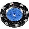 Vilgftyiet Lettore di piste da golf con livella a bolla per putt accurati, aiuto per la lettura verde compatto e marcatore per palline con clip magnetica, 40 x 5 mm (blu)