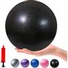 XIECCX Mini palline da yoga da 15,2 cm, per esercizi di pilates, terapia dell'equilibrio, per allenamento a casa, stabilità, squishy con pompa, colore nero