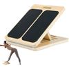 Generic Mensola inclinata per allungare i polpacci - Legno con carta vetrata antiscivolo 32,5 x 39,6 x 4 cm | Mensola inclinabile portatile in legno regolabile per gambe, ginocchia, talloni, caviglie |