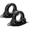 UKCOCO Fibbia per Pagaia in PVC Nero 2 Pezzi Superficie Liscia e Morsetto Robusto per Accessori Kayak e Sport Acquatici