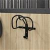 Mandloder Mangloder - Supporto per briciole, montaggio a parete, in ferro nero, con 23 x 17,5 x 29 cm di spazio per redini, briciole, cavezza, cinghia, cinghia da sella, accessori, ideale per stalla, fienile
