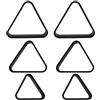 Generico Supporto Triangolare per Palline da Biliardo, 6 Pezzi in Plastica Nera Compatibile Tavoli da Biliardo di Diverse Dimensioni, per Intrattenimento Domestico