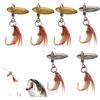 Generico Esche da Pesca per Bass 6 Pezzi Gambero Ninfa In Metallo Rotante Swimbait