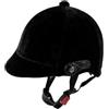 Sjfbebsy Casco da equitazione, casco equestre in velluto vestibilità regolabile per adulti adolescenti nero 55-62 cm, cavallo