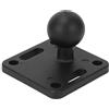 Gucagle Base per Montaggio a Sfera Adattatore a Sfera in Gomma da 1 Pollice Lega di Alluminio AMPS Piastra Quadrata per Barca Kayak Auto Camion Tapis roulant ATV Grado Marino Soluzione di