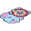 Ycauty Set di bersagli per bambini con gancio e anello a forma di elefante, con palline sicure per giocare al chiuso, leggero e portatile per bambini