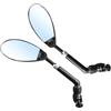 ZEPFJHE 2 pz Estensibili Angoli Larghi Manubrio Ciclismo Occhiali Vista Retrovisore 360 Rotante Bike Occhiali Vista Vista di Vista Rapida Installazione Bici