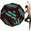 Générique Esercise Dice, 12 lati allenamento cubo, fitness games, Small Gym Equipment with Randomized Exercises for Squats Push Up Cardio, Home Training Sports Men Group Attivities for