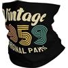 Generic Copricapo Vintage 19 Original Parts Leggero Bandana Elasticizzato Maschera per Corsa Ciclismo Bici 2 Pezzi