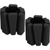 Bewinner Pesi per Polso e Caviglia Regolabili da 2 Pezzi per Allenamento in palestra. Elegante Silicone da 1 Kg per Fitness Unisex (BLACK)