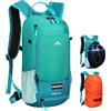 LOCAL LION Zaino MTB, Zaino Bicicletta 10L con Cappuccio Impermeabile e Copricasco, Zaini Ciclismo Leggero, Zainetti Mountain Bike Traspirante Uomo Donna per Sciare Enduro Trail Running Moto Trekking