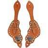 Arithmetix Cinturino per sperone Western in Pelle Artificiale Regolabile Stile Vintage Fibbia in Metallo di Ricambio Accessori equestri Cintura per Stivali Uomo Donna Attrezzatura da
