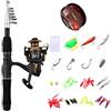 FewNvWa Canna da Pesca Telescopica con Mulinello Realizzata in Carbonio E Impugnatura EVA Antiscivolo Adatta per Campeggio Escursioni Pesca Sportiva Viaggi, Canna da spinning da 1,8 m con mulinello