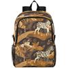 Linnyio Zebra Marrone Beige Natura Zaino Pieghevole Impermeabile e Leggero,Ideale per Escursioni Viaggi e Campeggio
